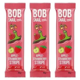 3 x Przekąska Jabłkowo -Truskawkowa 14 g - Bob Snail