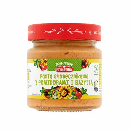 Pasta Słonecznikowa z Pomidorami i Bazylią 160 g - Primavika