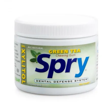 Gumy Z Ksylitolem Zielona Herbata 108 g - SPRY - Przecena Krótka Data Minimalnej Trwałości