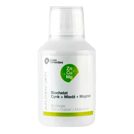 Biochelat Cynk+ Miedź+ Magnez Zn+Cu+Mg 150 ml - Invex Remedies