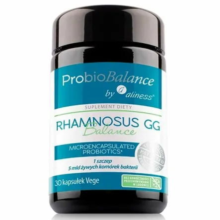 ProbioBalance Rhamnosus GG Balance 5 mld. Żywych Komórek Bakterii 30 Kapsułek Vege - Aliness