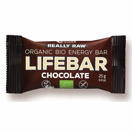 Baton Czekoladowy Raw Bezglutenowy Bio 25 g - Lifefood 
