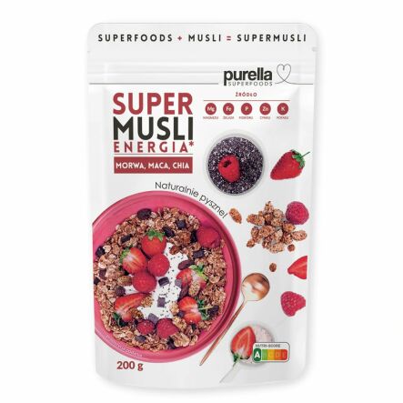 Super Musli Energia 200 g - Purella - Przecena Krótka Data Minimalnej Trwałości