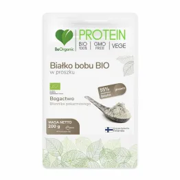 Białko Bobu w Proszku Bezglutenowe Bio 200 g - BeOrganic 