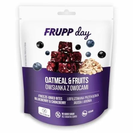 Liofilizowana Przekąska Owsianka Jagoda i Aronia Bez Dodatku Cukru Bezglutenowa 25 g - FRUPP Day
