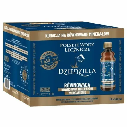 DZIEDZILLA Mineralna Woda Lecznicza Zgrzewka 12 x 330 ml - Polskie Wody Lecznicze - Przecena Krótka Data Minimalnej Trwałości