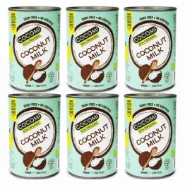 Zestaw 6 x Napój Kokosowy w Puszce 17% Tłuszczu Bio 400 ml Cocomi