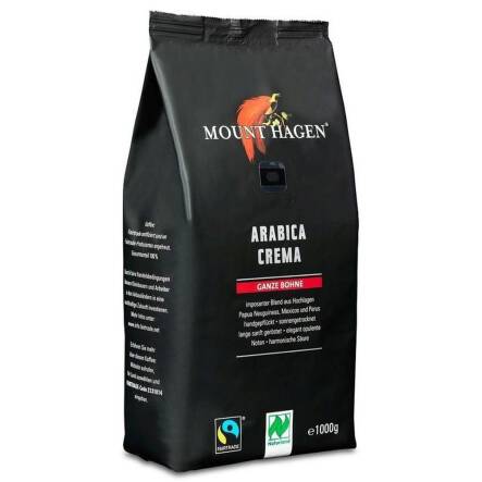 Kawa Ziarnista Arabica Crema Fair Trade Bio 1 kg - Mount Hagen