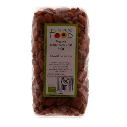 Migdały Bezglutenowe Bio 750 g Denver