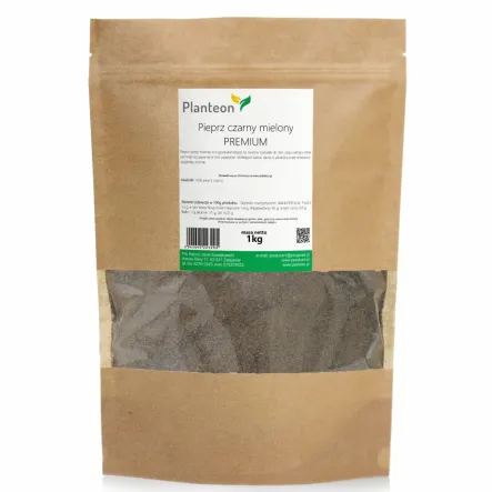 Pieprz Czarny Mielony PREMIUM 1 kg - Planteon - Wyprzedaż