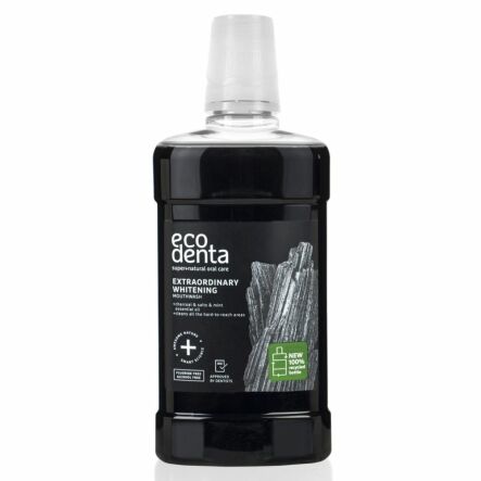 Czarny Wybielający Płyn do Płukania Jamy Ustnej 500 ml - ECODENTA