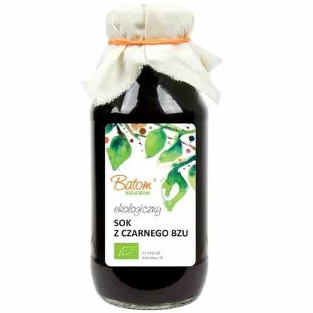 Sok z Czarnego Bzu Bio 330 ml Batom - Przecena Krótka Data Minimalnej Trwałości