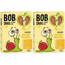 2 x Przekąska Jabłkowo-Gruszkowa Bez Dodatku Cukru 60 g - Bob Snail