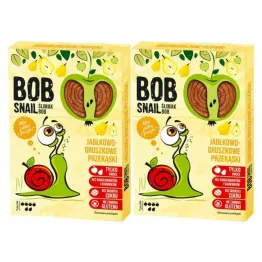 2 x Przekąska Jabłkowo - Gruszkowa z Owoców Bez Dodatku Cukru 60 g - Bob Snail