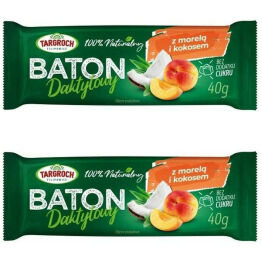 2 x Baton Daktylowy z Kokosem i Morelami 40 g - Targroch
