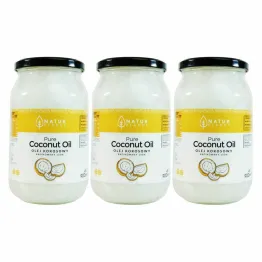 Zestaw 3 x Olej Kokosowy Bezzapachowy Rafinowany 900 ml  -  Natur Planet