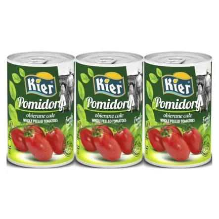3 x Pomidory Obierane Całe 400 g - Kier