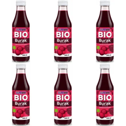 6 x Sok z Buraków Kiszonych 250 ml Bio - NaturAvena