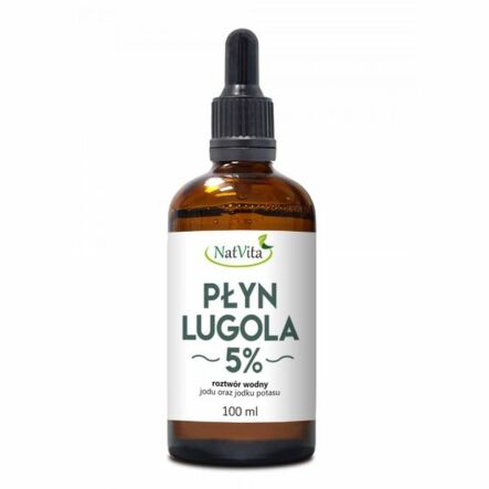 Płyn Lugola 5% 100 ml - Natvita - Jod +Jodek Potasu 