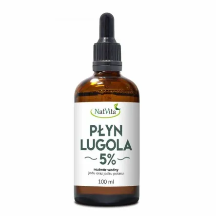 Płyn Lugola 5% 100 ml - Natvita - Jod +Jodek Potasu 