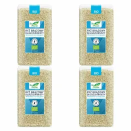 4 x Ryż Brązowy Długoziarnisty Bezglutenowy Bio 1 kg - Bio Planet