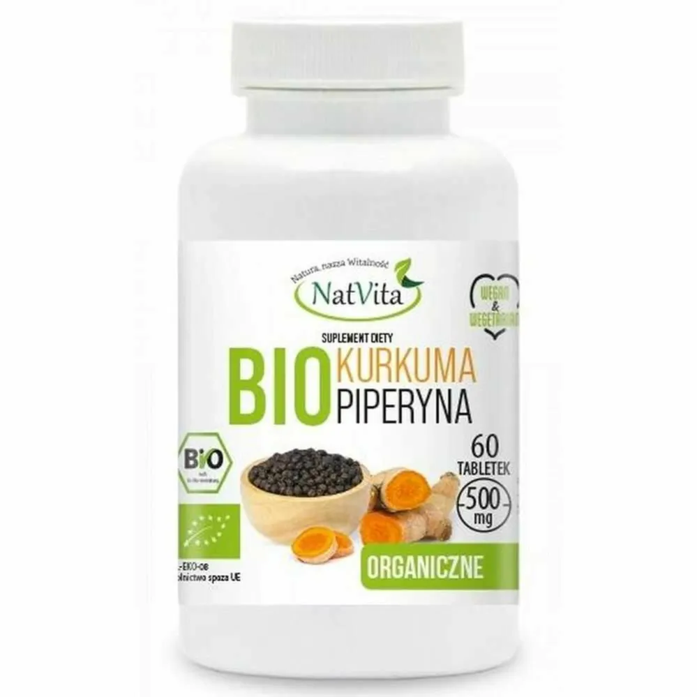 Bio Kurkuma+ Bio Piperyna 60 Tabletek - NatVita