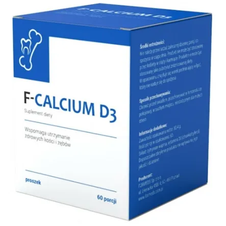 F-CALCIUM D3 60 porcji Formeds - Wapń (Cytrynian) oraz Witamina D3 - Wyprzedaż 