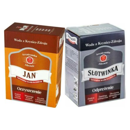 Woda Lecznicza w Kartonie Jan Oczyszczenie 3 l - Krynica + Słotwinka - Karton 3 l - Woda Lecznicza - Krynica