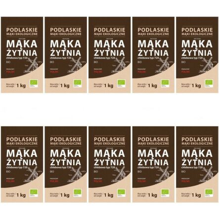 10 x Mąka Żytnia Chlebowa Bio 1 kg - Biolife