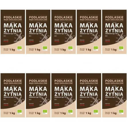 10 x Mąka Żytnia Chlebowa Bio 1 kg - Biolife