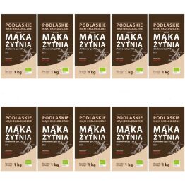 10 x Mąka Żytnia Chlebowa Bio 1 kg - Biolife