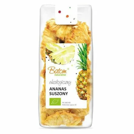 Ananas Suszony Krążki BIO 125 g - Batom