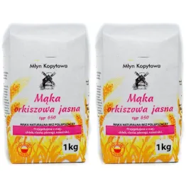 2 x Mąka Orkiszowa Jasna Typ 650 1 kg - Młyn Kopytowa