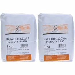 2 x Mąka Orkiszowa Jasna Typ 650 1 kg - Młyn Kopytowa