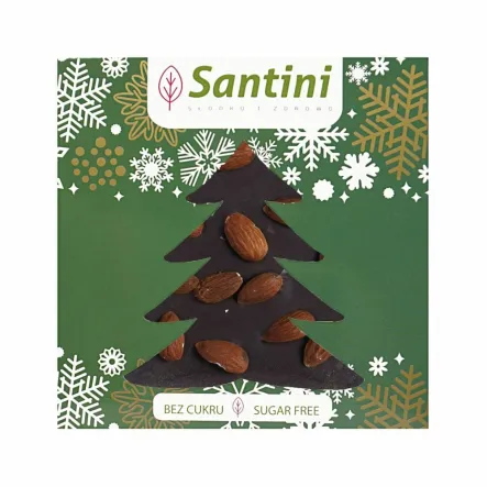 Czekolada Ciemna z Migdałami Słodzona Ksylitolem 80 g - Santini (data: 16.9.2025)