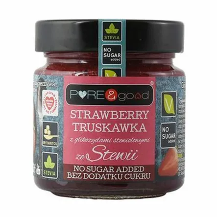 Truskawka ze Stewią Bez Dodatku Cukru 200 g - Pure and Good
