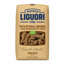 Makaron Pełnoziarnisty z Pszenicy Durum Penne Rigate nr 42 BIO 500 g Liguori