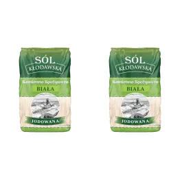 2 x Sól Kłodawska Kamienna Spożywcza Biała Jodowana 1 kg - Kopalnia Soli Kłodawa
