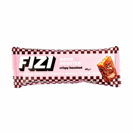 Baton w Polewie Czekoladowej Crispy Hazelnut 40 g - FIZI Mood Booster