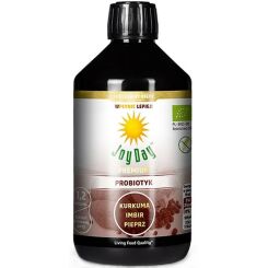Koncentrat Napoju Probiotycznego Kurkuma Imbir Pieprz Bezglutenowy Bio 500 ml - Joy Day
