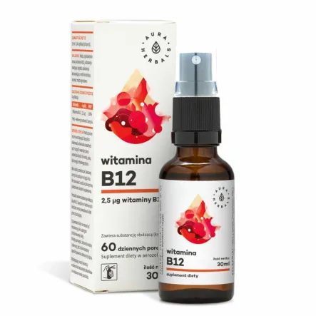 Witamina B12 Forte w Aerozolu 30 ml - Aura Herbals