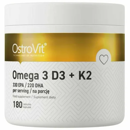Omega 3 + D3 + K2 180 Kapsułek - OstroVit
