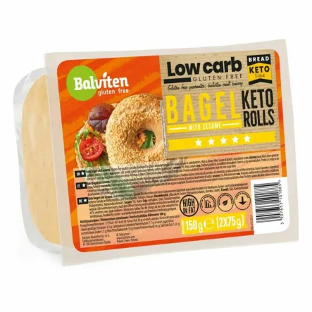 KETO Bajgle z Sezamem LOW CARB Bezglutenowe 150 g (2x 75 g) - Balviten