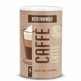 Keto Caffe Latte 300 g - Diet Food - Kawa Rozpuszczalna Keto Słodzona Erytrytolem z Olejem MCT Kuloodporna