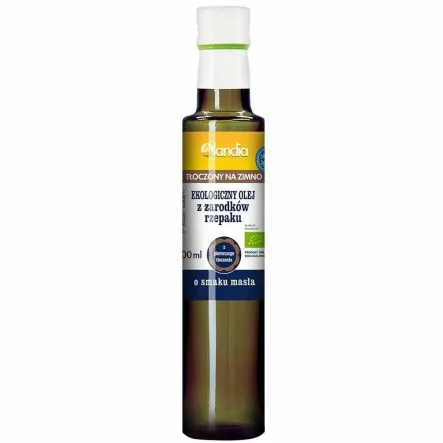 Olej z Zarodków Rzepaku o Smaku Masła Tłoczony na Zimno Bio 500 ml - Olandia