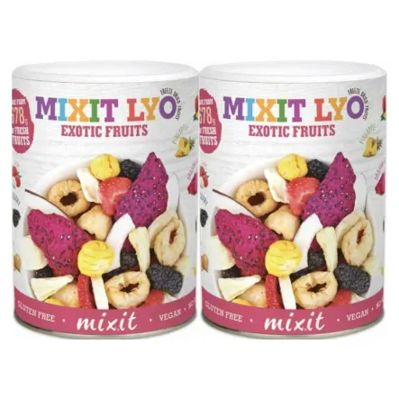 2 x Egzotyczny Mix - Chrupiące Owoce (Owoce Liofilizowane) 110 g - Mixit