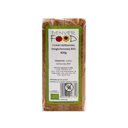 Cukier Kokosowy  Bezglutenowy Bio 400 g Denver