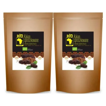 2 x Kakao Sproszkowane o Obniżonej Zawartości Tłuszczu Bio 200 g Bio Planet