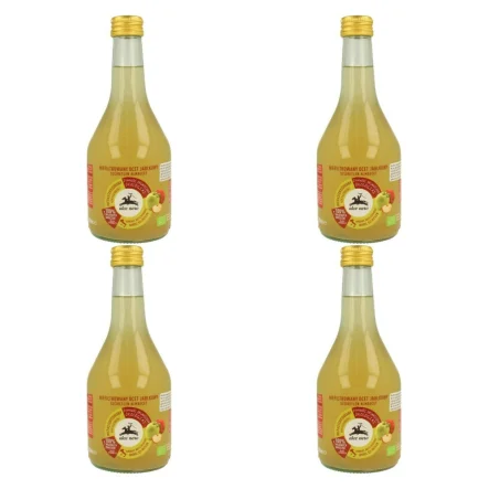 Zestaw 4 x Ocet Jabłkowy Niefiltrowany Niepasteryzowany Bio 500 ml - Alce Nero