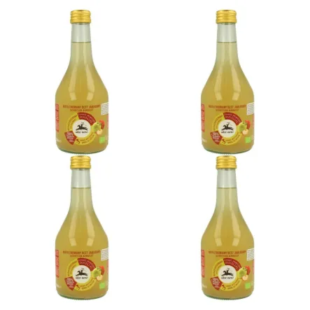 Zestaw 4 x Ocet Jabłkowy Niefiltrowany Niepasteryzowany Bio 500 ml - Alce Nero